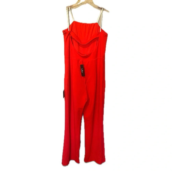 Lulu’s Strapless Jumpsuit Red XL - Picture 4 of 7